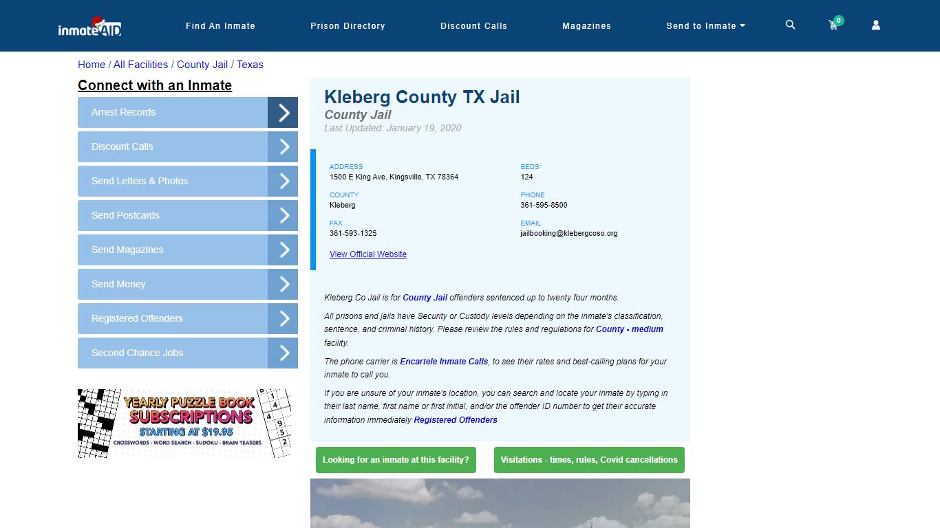 Kleberg County TX Jail - Inmate Locator - Kingsville, TX
